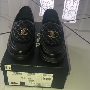Chanel turn lock loafer
